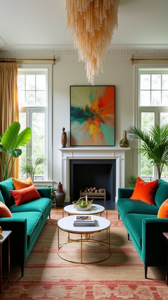 artistic decor enhances conversation