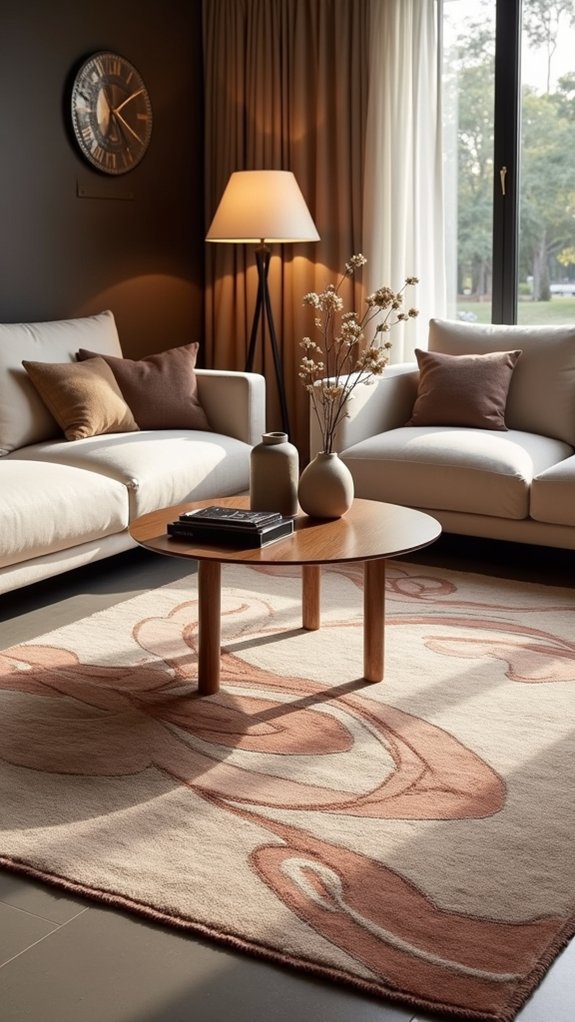 bold abstract rugs enhance decor