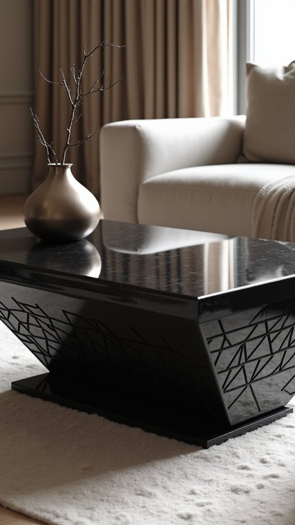 bold artistic geometric tables