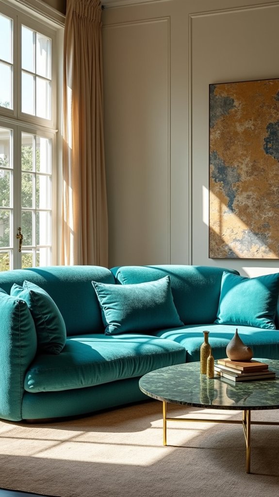 bold color sofa statement
