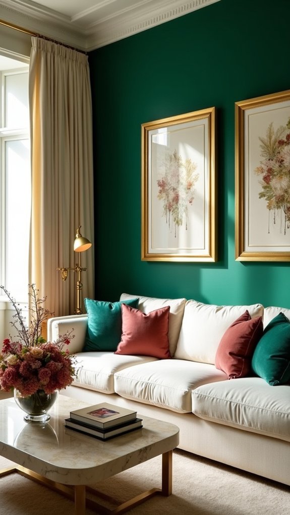 bold colorful accent walls