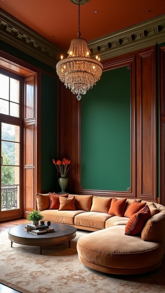 bold contrasting colour panelling