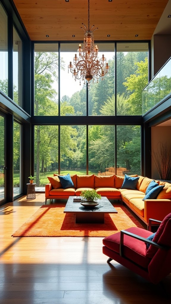 bold framed glass walls
