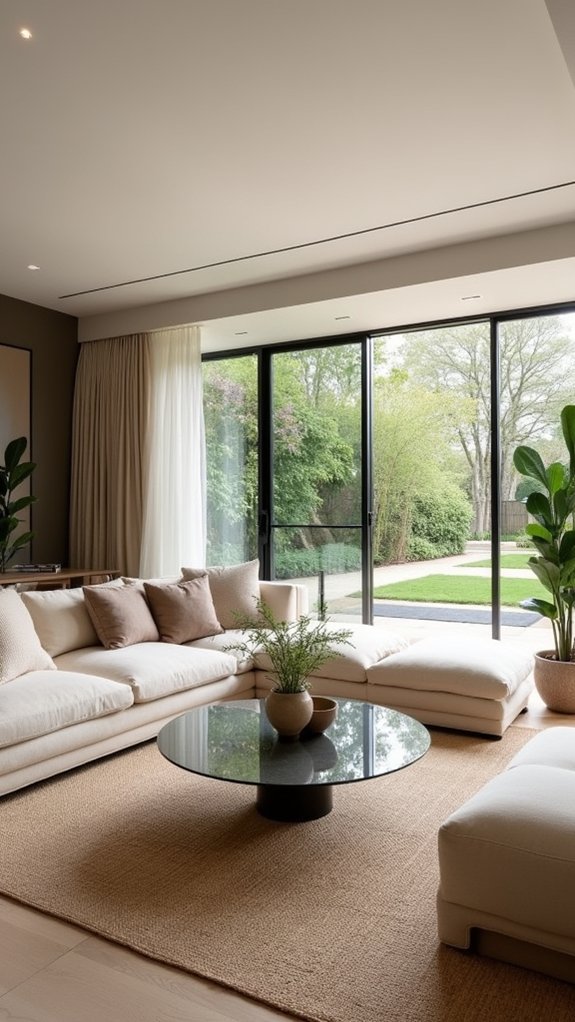 calming neutrals and greenery