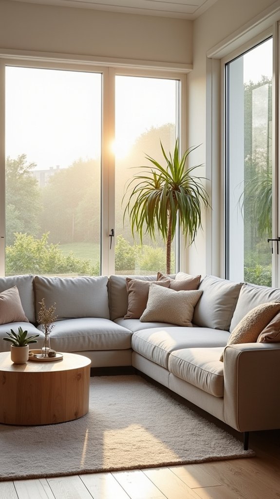clean cozy minimalist living