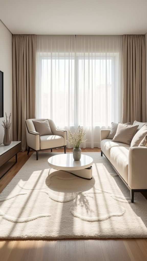 cohesive monochromatic rug elegance