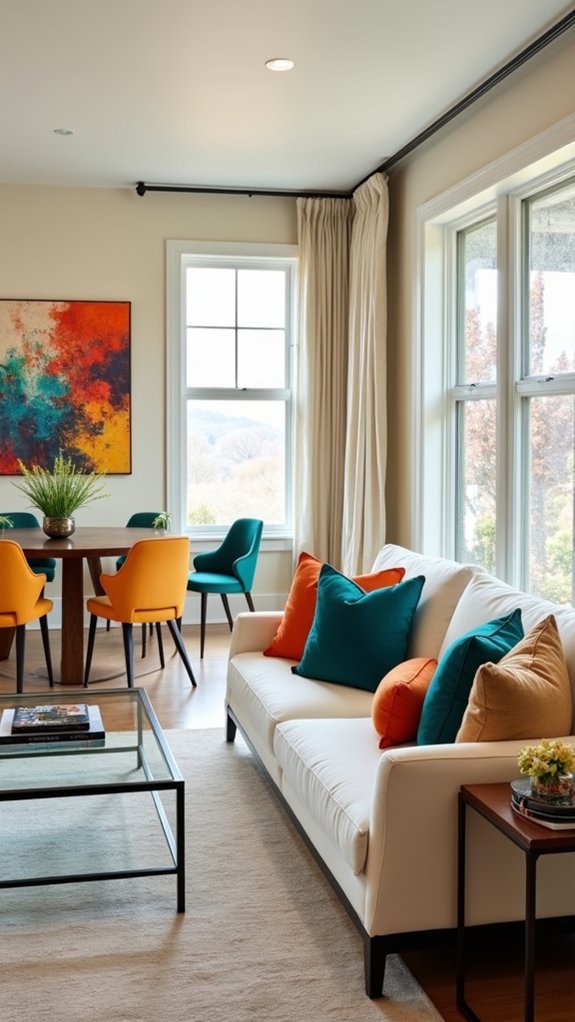 colorful accents energize spaces