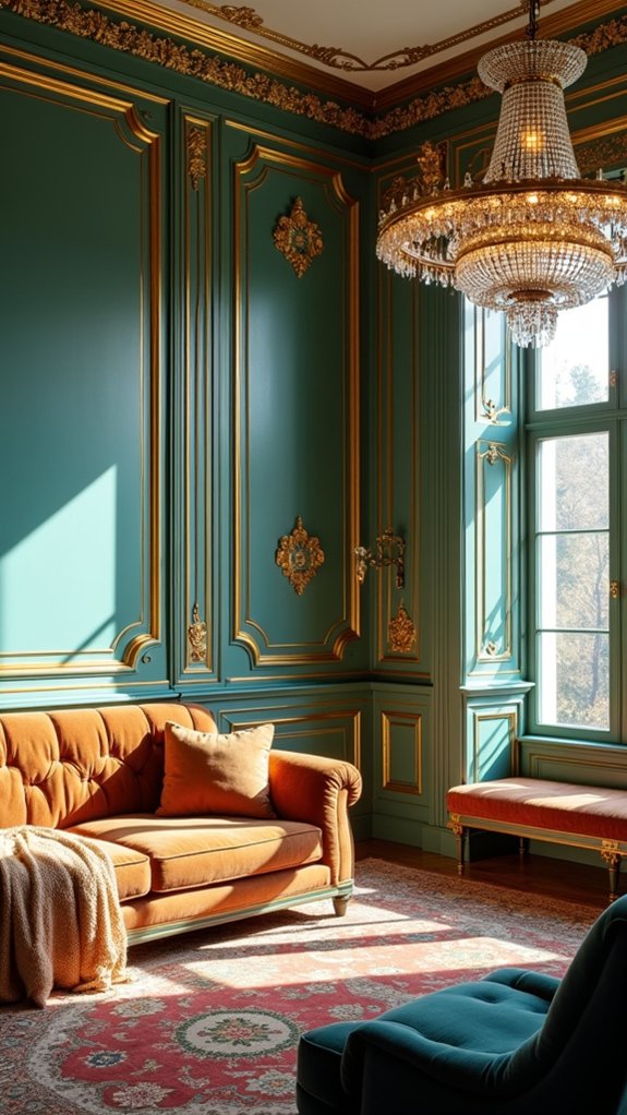 colorful moldings enhance spaces