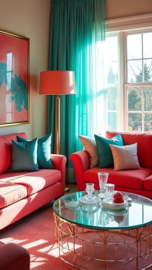 coral and aqua elegance
