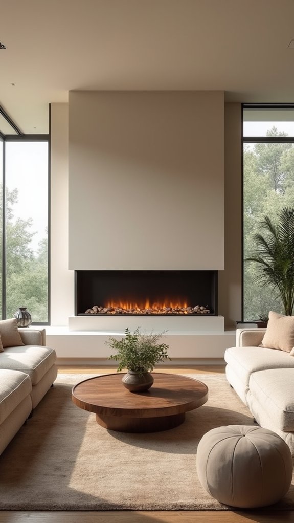 cozy fireplace mantel styling