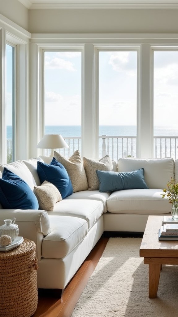 cozy layered pillow decor