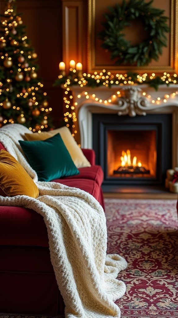 cozy layered textile decor