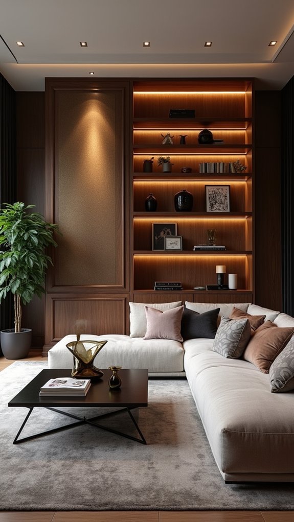 custom built ins showcase treasures