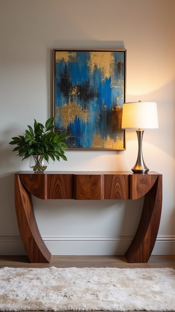 customized artistic console table