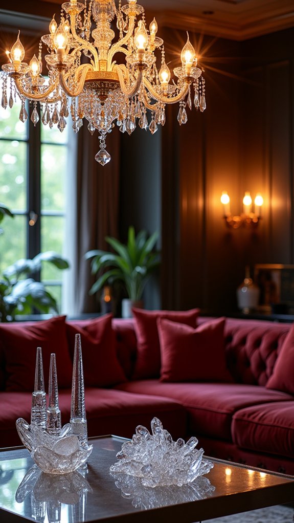 dazzling crystal decor accents