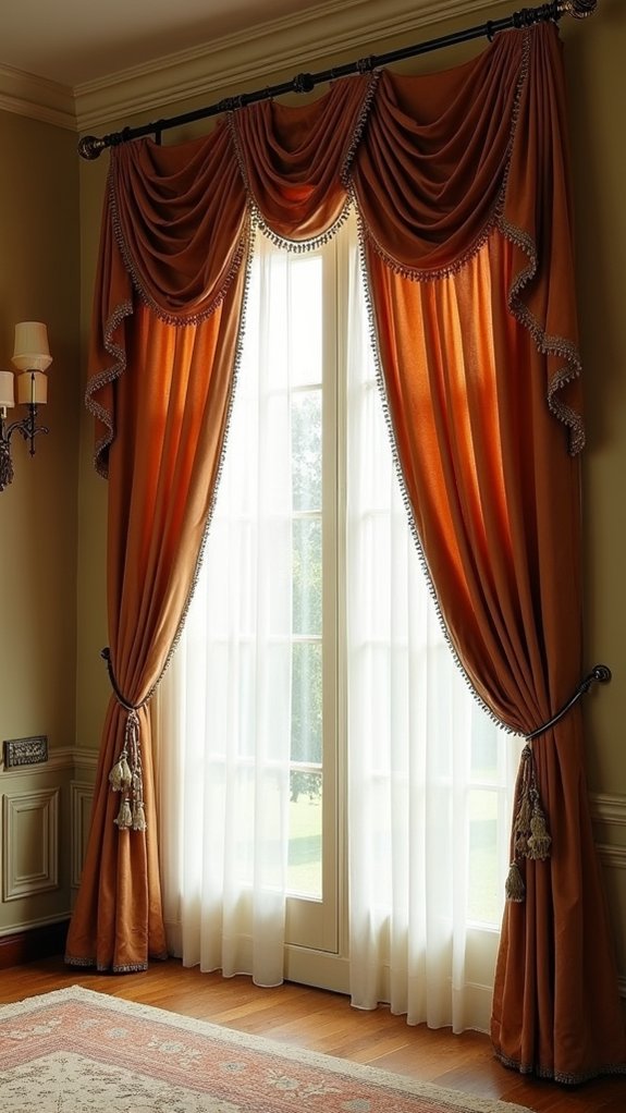 drapery rods as design