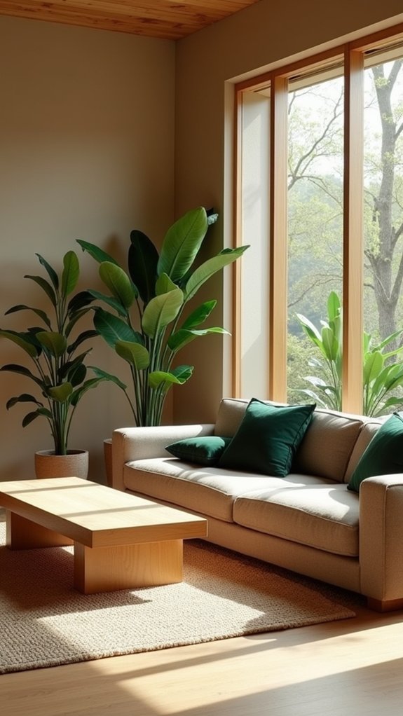 earthy accents enhance tranquility
