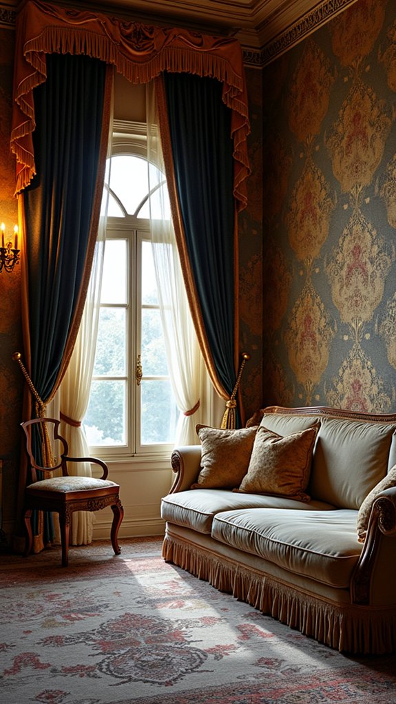 elegant classic damask curtains