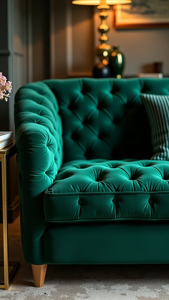 elegant comfortable tufted sofa