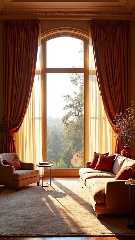 elegant drapes enhance sophistication