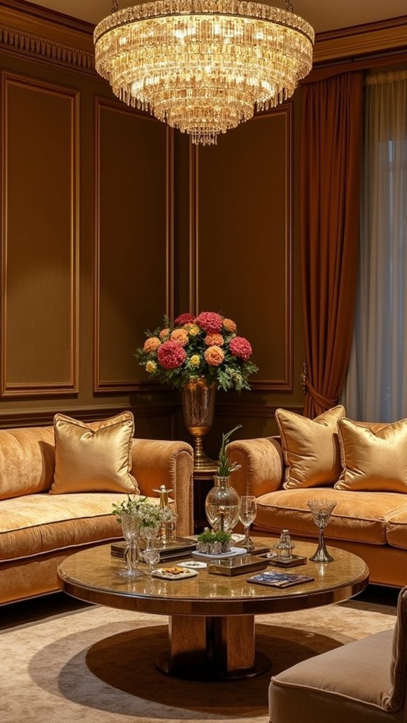 elegant gold decor accents