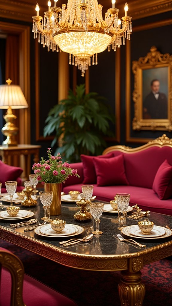 elegant gold dining experience