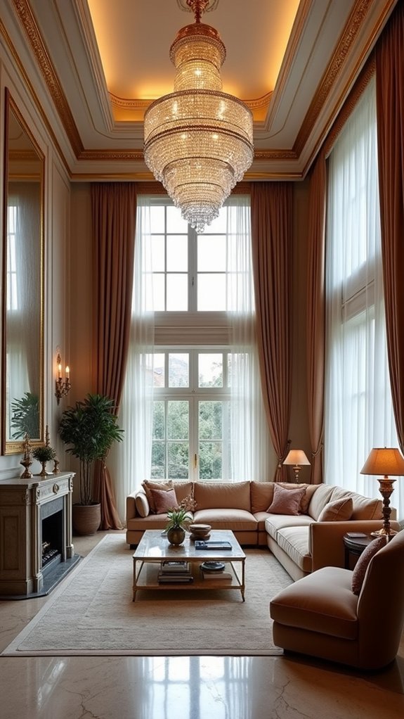 elegant high ceiling ambiance