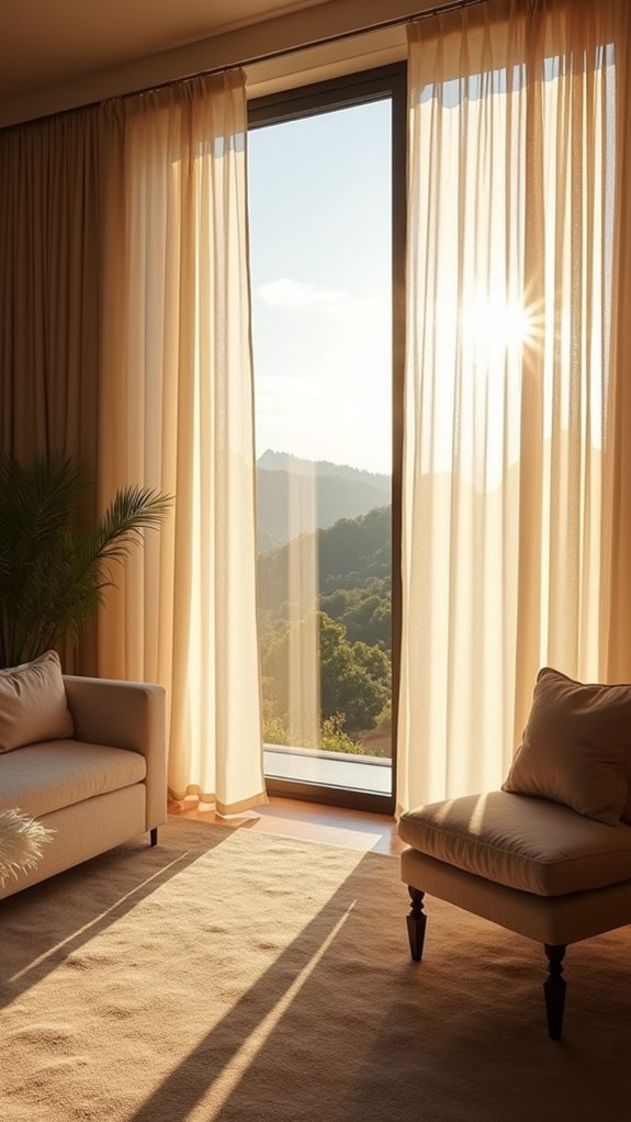 elegant light filtering privacy curtains