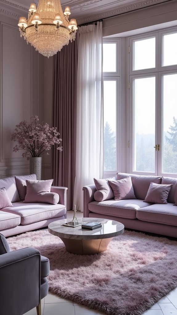 elegant lilac and gray