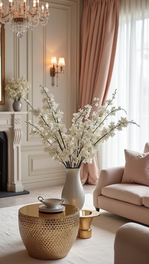 elegant metallic design accents