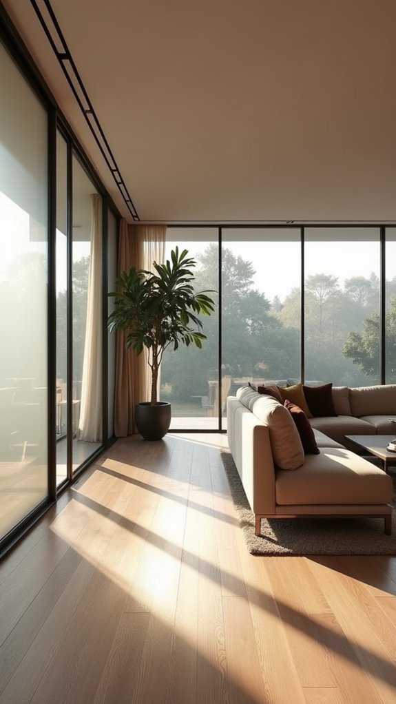 elegant separation with glass