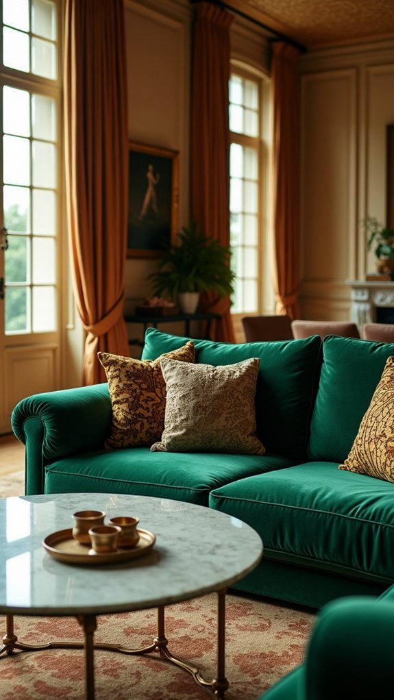 elegant velvet upholstered benches