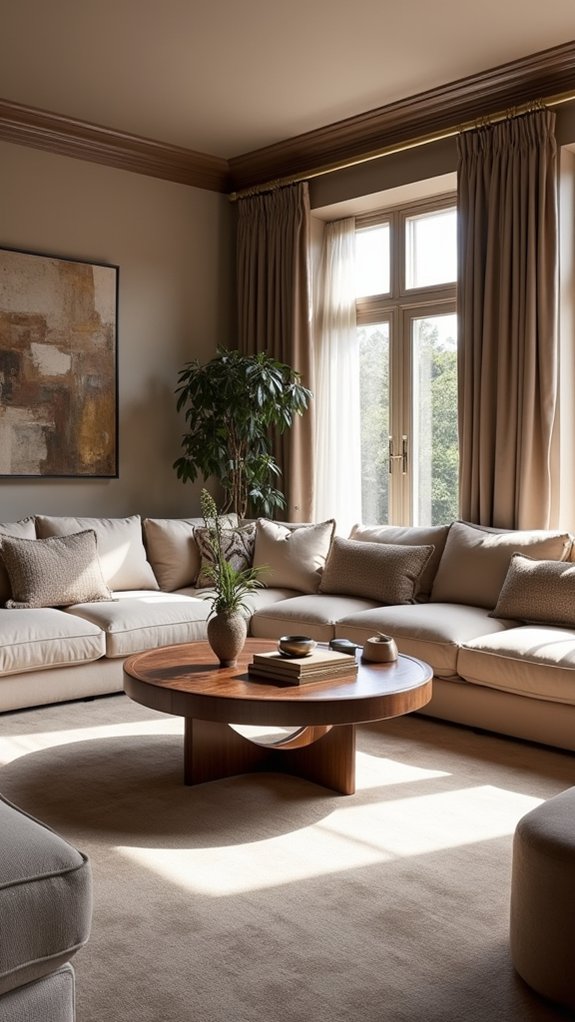 elegant warm taupe ambiance