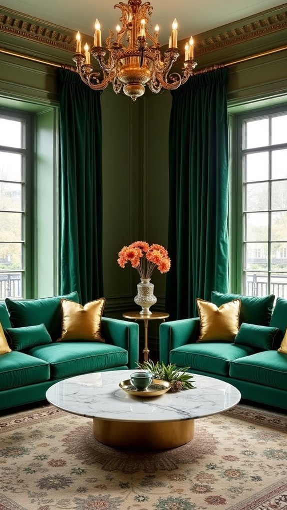 emerald green luxe combinations