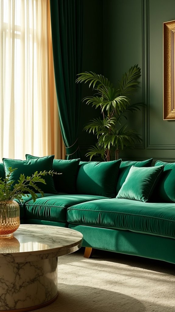 emerald green velvet elegance