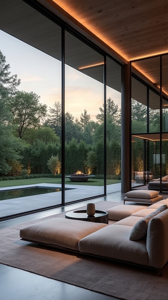 frameless glass wall elegance