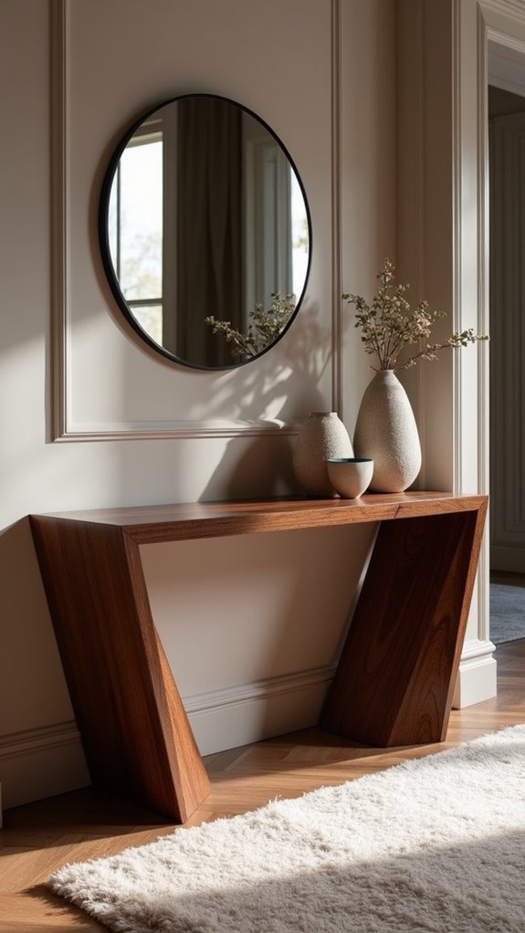 geometric modern console table