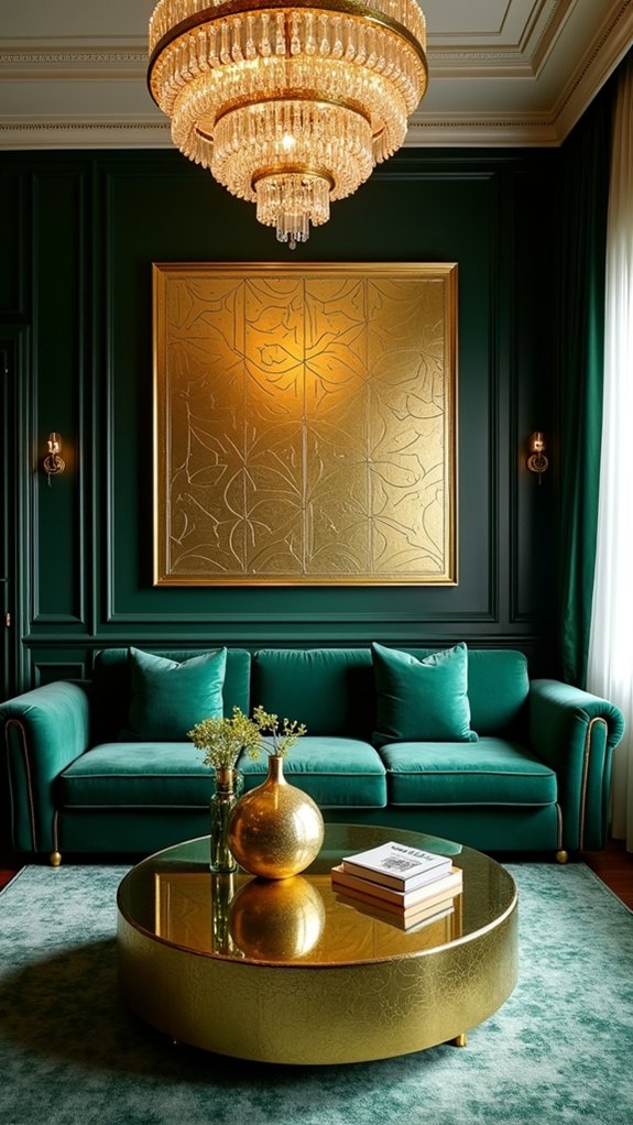 glamorous gold abstract art
