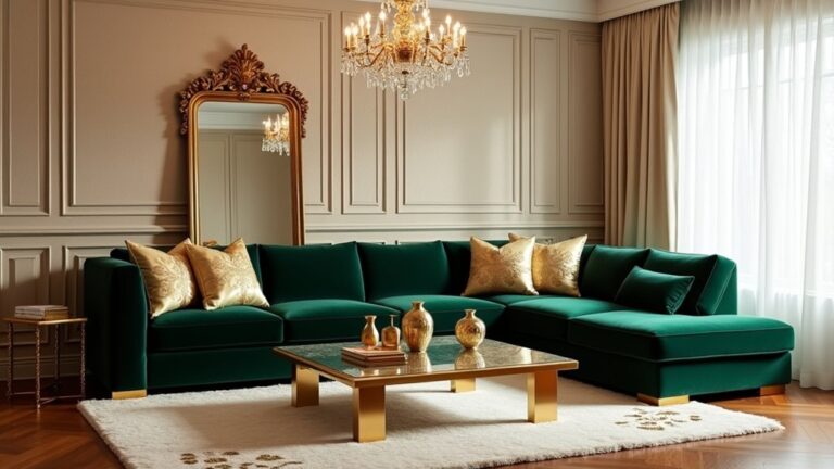 glamorous gold accent decor