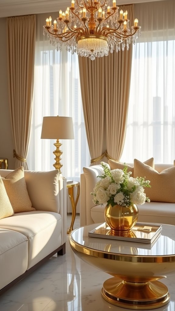 glamorous gold infused pillows decor