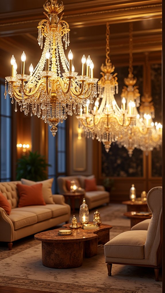 glamorous gold lighting fixtures