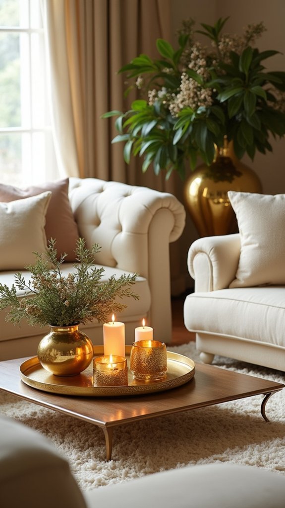glamorous gold vases decor