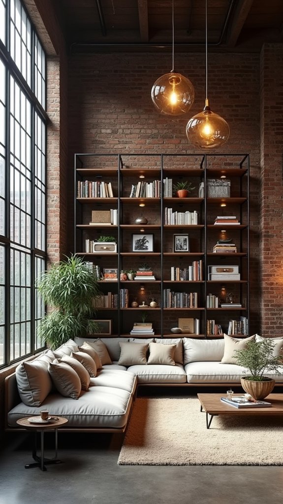 industrial shelving with character
