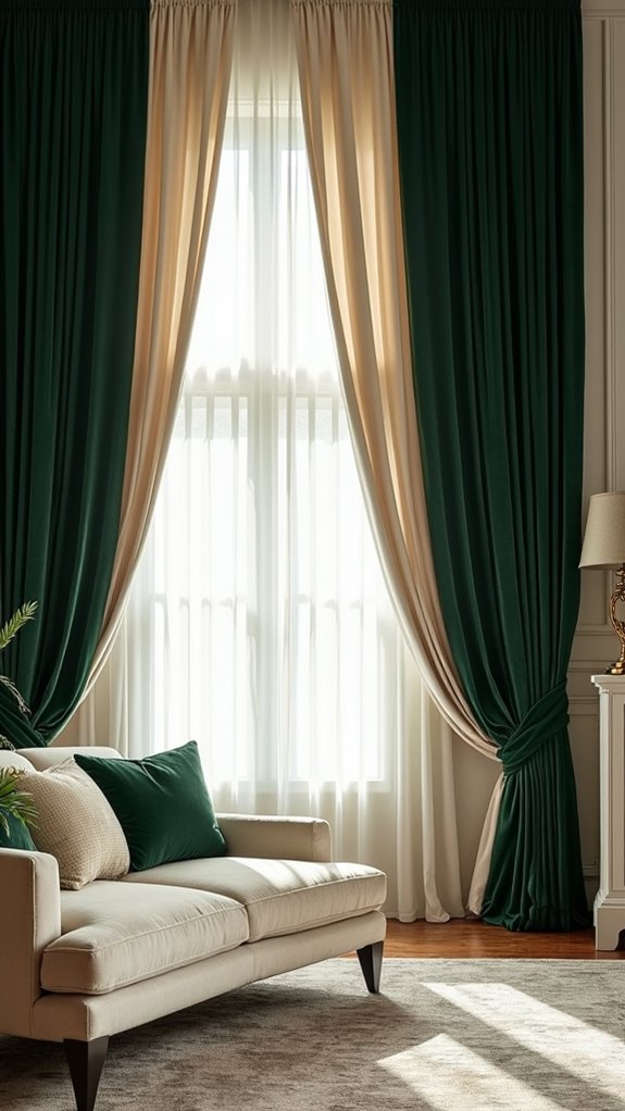layered curtains enhance ambiance