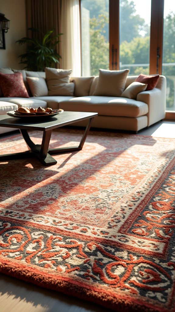 layered rugs for warmth