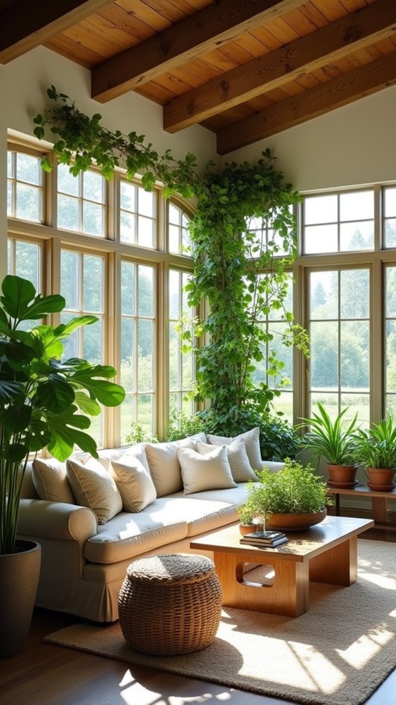 luxurious farmhouse indoor greenery