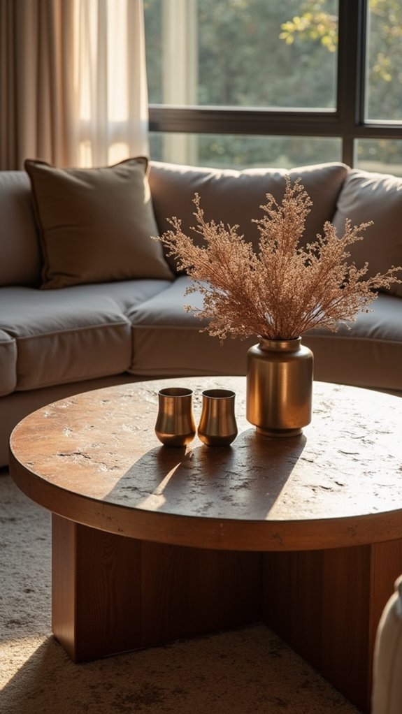luxurious leather table centerpiece