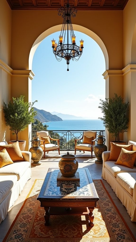 luxurious mediterranean living room