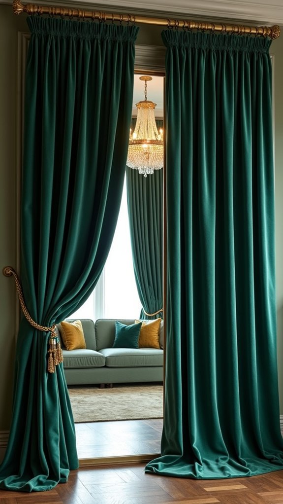 luxurious velvet curtain elegance