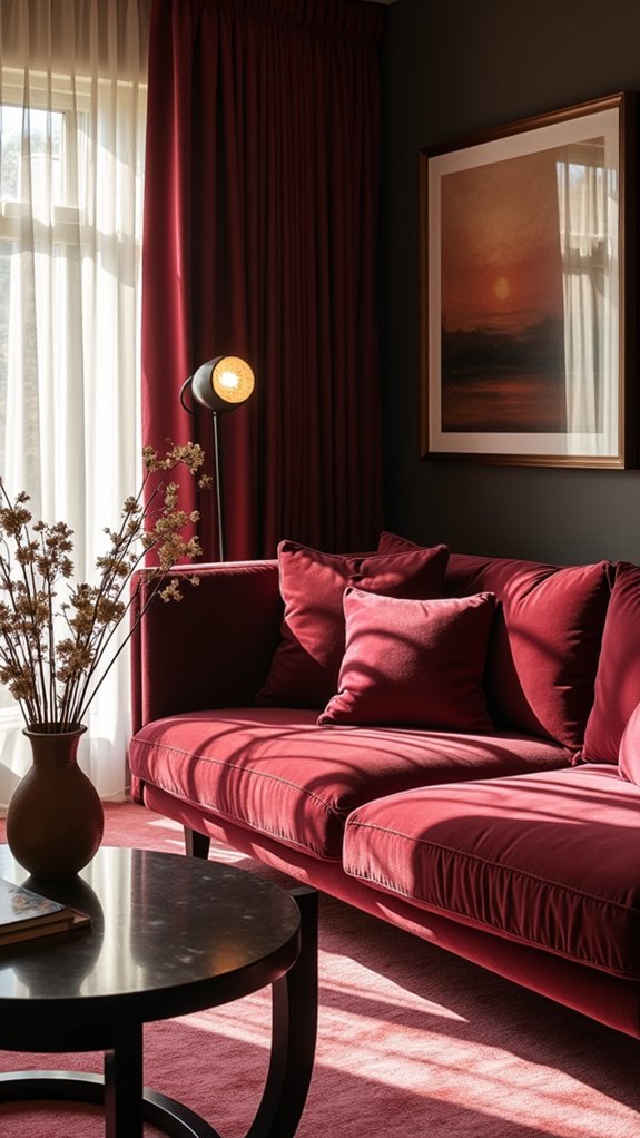 luxurious velvet cushion decor